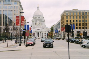 Kapitol in Madison, Hauptstadt des US-Bundesstaates Wisconsin