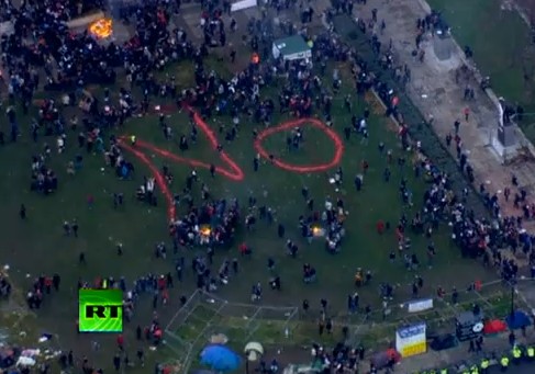 Studenten-Proteste gestern in London