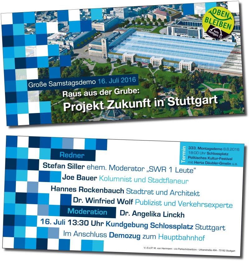 Samstagsdemo Plakat 2016-07-16